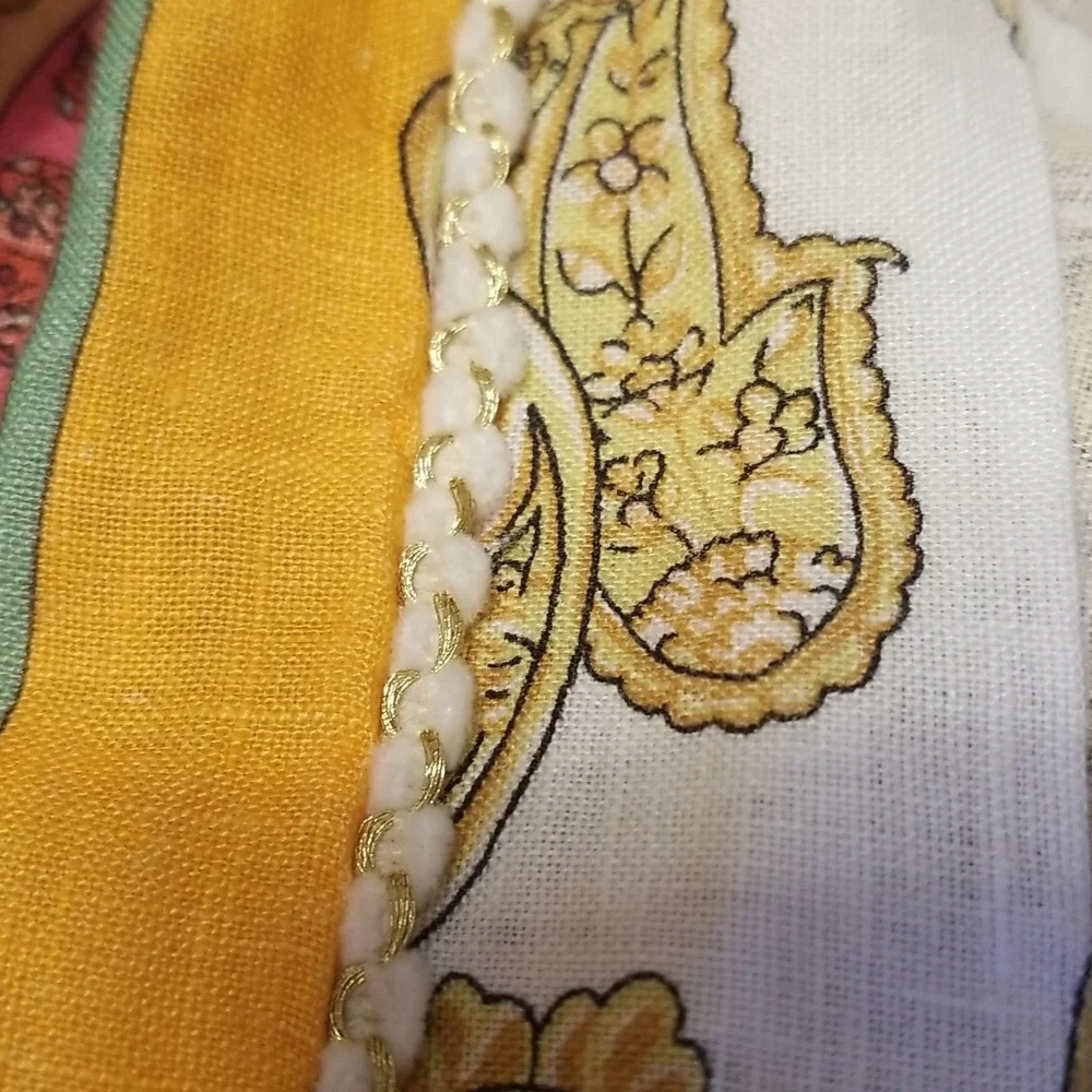 Magaschoni Kimono Paisley Scarf Print 100% Linen NWT - Picture 12 of 12